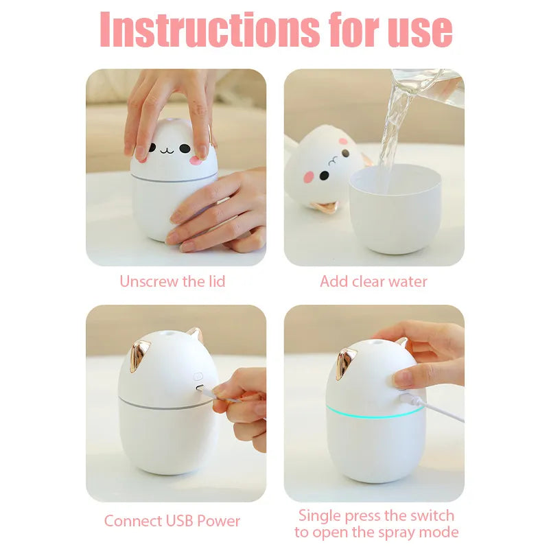 Mini Cute Air Humidifier Essential Oil Humidificadores