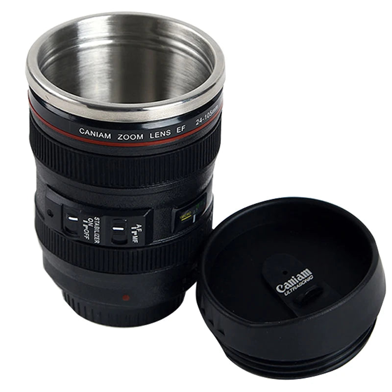 Emulation Camera Mug Cup PHOTO LIFE New Canon Thermal Mugs Camera Lens Cup  Stainless Steel Coffee Creative Lens Tea Mugs