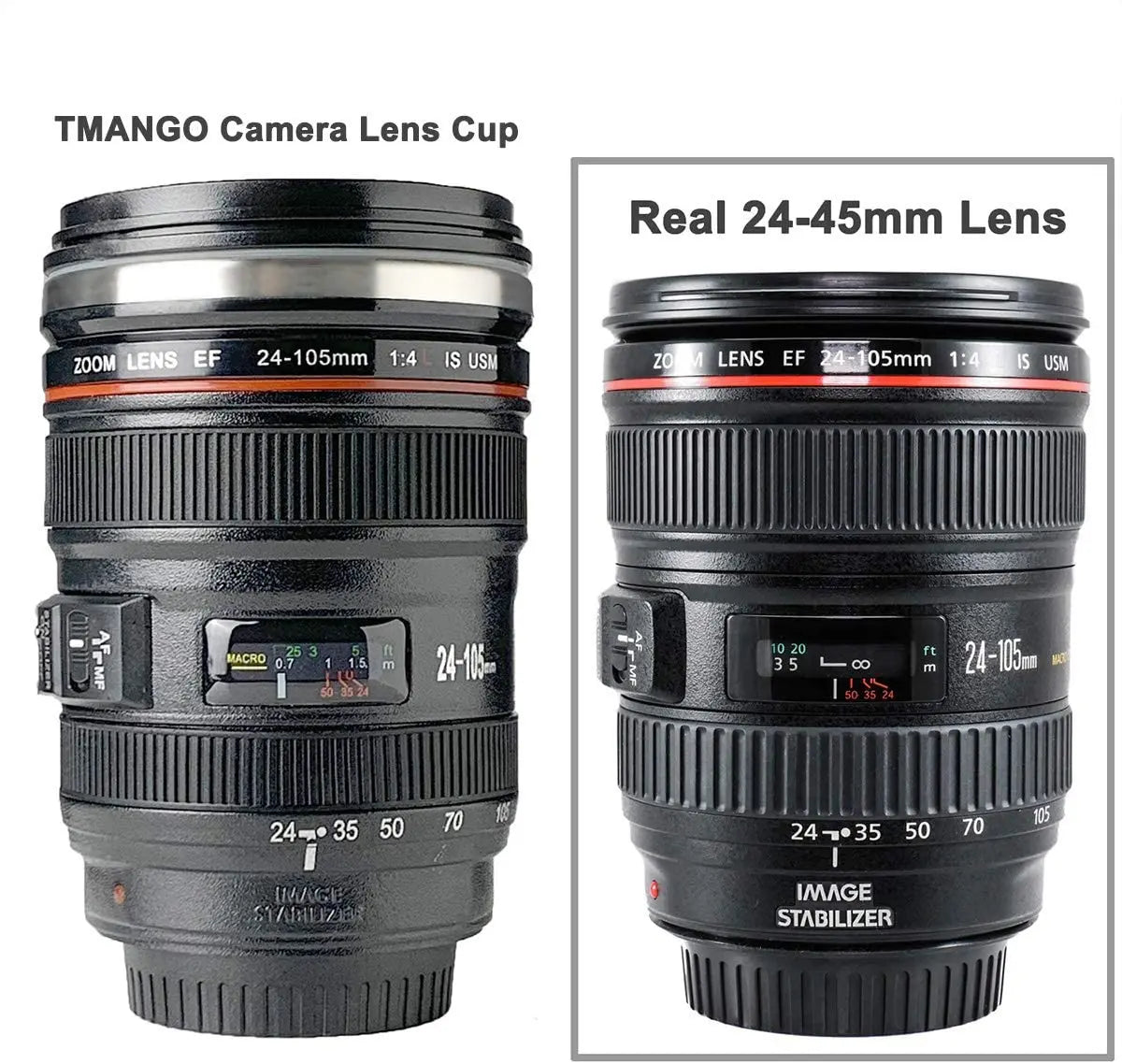 Emulation Camera Mug Cup PHOTO LIFE New Canon Thermal Mugs Camera Lens Cup  Stainless Steel Coffee Creative Lens Tea Mugs